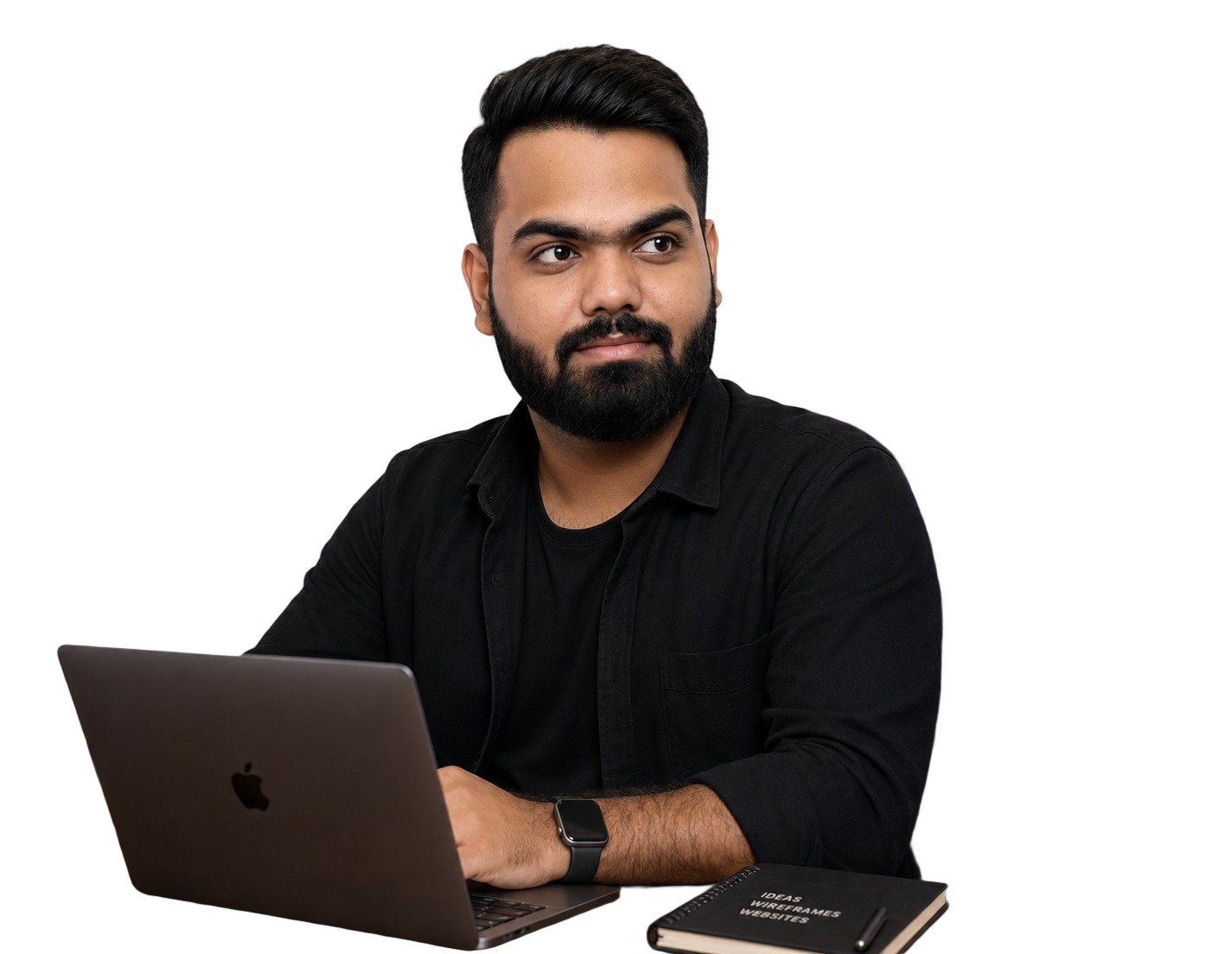 Anshul Verma working at a computer